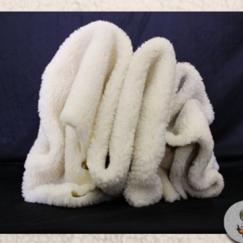 Heavy Duty SHERPA SHEEP SKIN Ivory Faux Fur Fabric / 66W/BTY