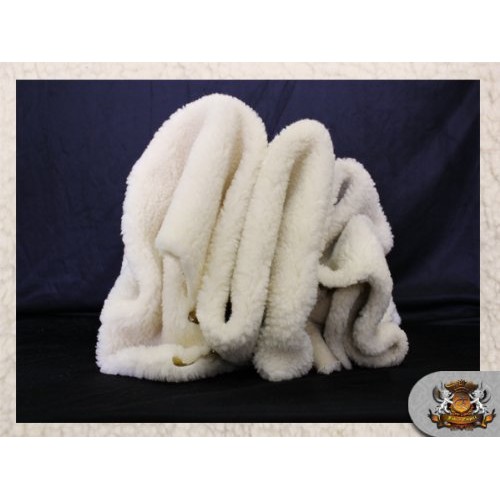 Heavy Duty SHERPA SHEEP SKIN Ivory Faux Fur Fabric / 66W/BTY