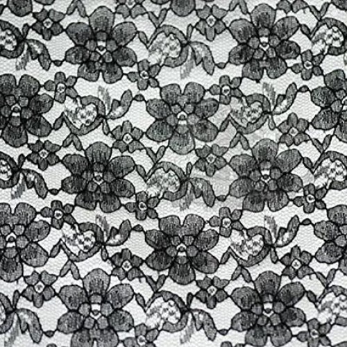 Lace Floral Rachelle Fabric 60 Wide Sold by The Yard Black