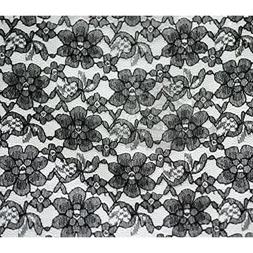 Lace Floral Rachelle Fabric 60 Wide Sold by The Yard Black