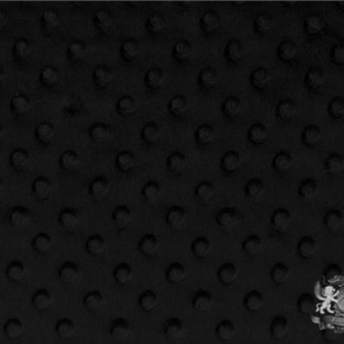 Minky Dimple Dot BLACK Fabric By the Yard