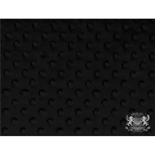 Minky Dimple Dot BLACK Fabric By the Yard