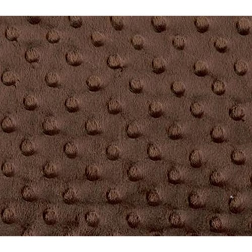 Minky Fabric Dimple Dot Brown / 60 Wide/Sold by The Yard