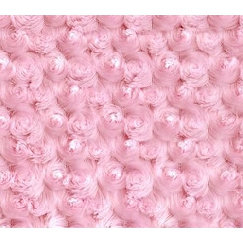 Minky Fabric Rosebud 58 Wide Sold by The Yard Light Pink