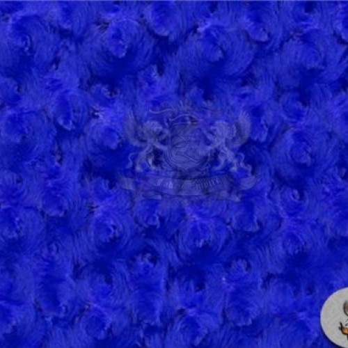 Minky Fabric Rosebud 58 Wide Sold by The Yard Royal Blue