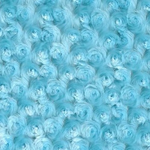 Minky Fabric Rosebud 58 Wide Sold by The Yard Turquoise
