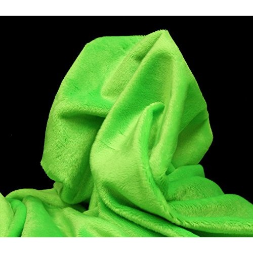 Minky Solid Blanket Fabric 60 Wide Sold by The Yard Lime