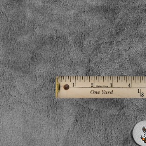 Minky Solid Ultra Charcoal Gray Fabric Sold by The Yard