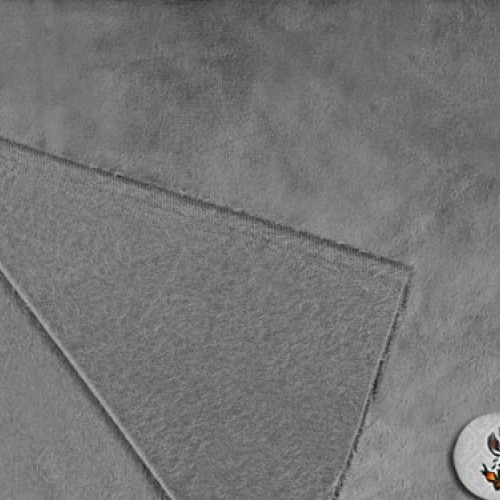 Minky Solid Ultra Charcoal Gray Fabric Sold by The Yard