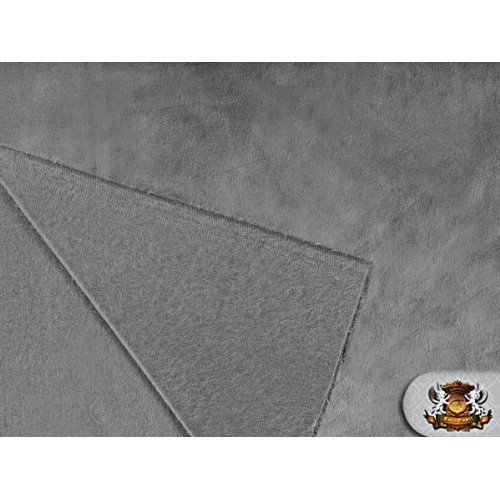 Minky Solid Ultra Charcoal Gray Fabric Sold by The Yard