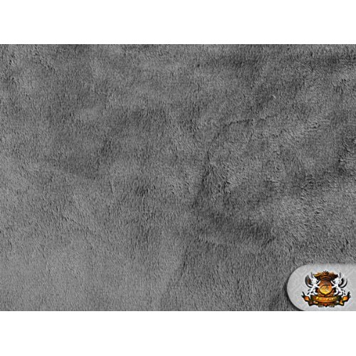 Minky Solid Ultra Charcoal Gray Fabric Sold by The Yard
