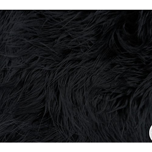 Mongolian Fabric Faux Fur Black / 58 Wide/Sold by The Yard / 58 ...