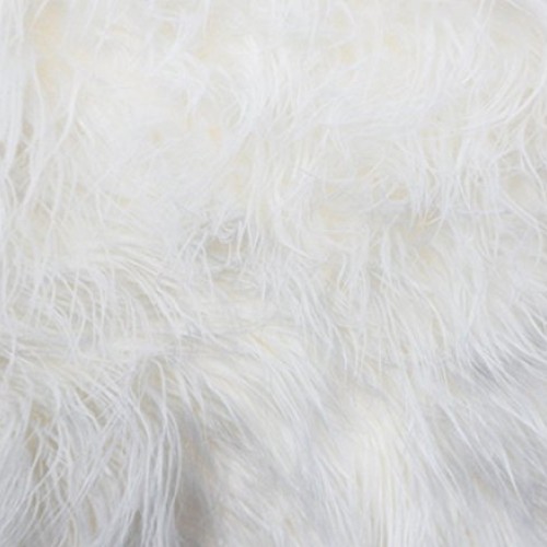 Mongolian Fabric Faux Fur White / 58 Wide/Sold by The Yard