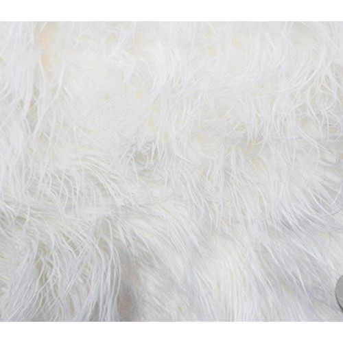 Mongolian Fabric Faux Fur White / 58 Wide/Sold by The Yard