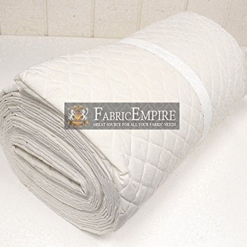 Muslin Fabric Natural Single Face Quilted Diamond 42/43 Wide Sold...