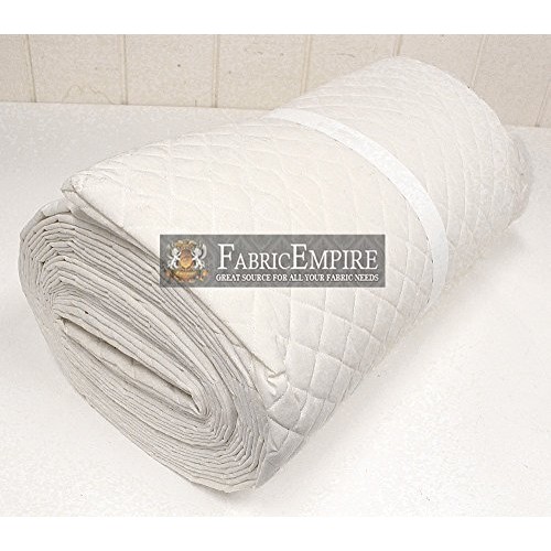 Muslin Fabric Natural Single Face Quilted Diamond 42/43 Wide Sold...