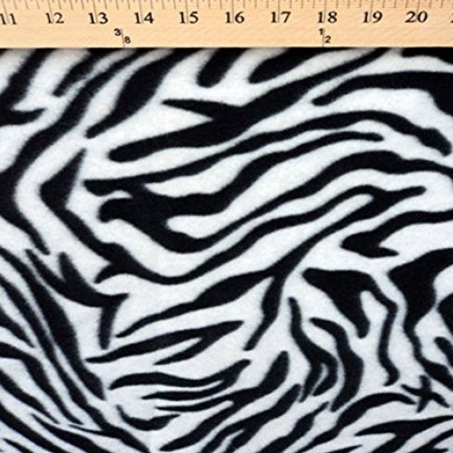 Polar Fleece Fabric Prints Animal Print B&W Zebra / 60 Wide/Sold ...