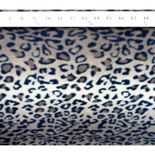 Polar Fleece Fabric Prints Animal Print Brown Leopard / 60 Wide/S...