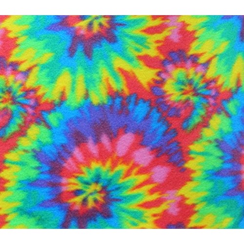 Polar Fleece Fabric Prints Spiral TIE DYE / 60 Wide/Sold by The Y...