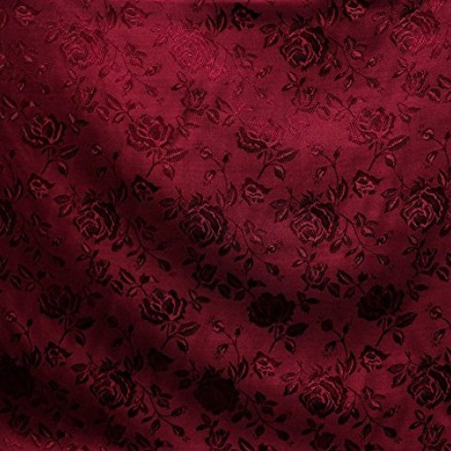 Satin Floral Jacquard Fabric 58 Wide Sold by The Yard Burdy