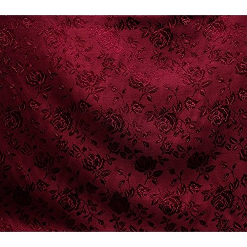 Satin Floral Jacquard Fabric 58 Wide Sold by The Yard Burdy