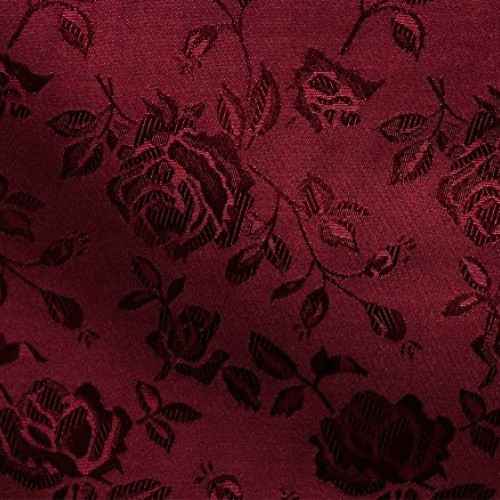 Satin Floral Jacquard Fabric 58 Wide Sold by The Yard Burdy