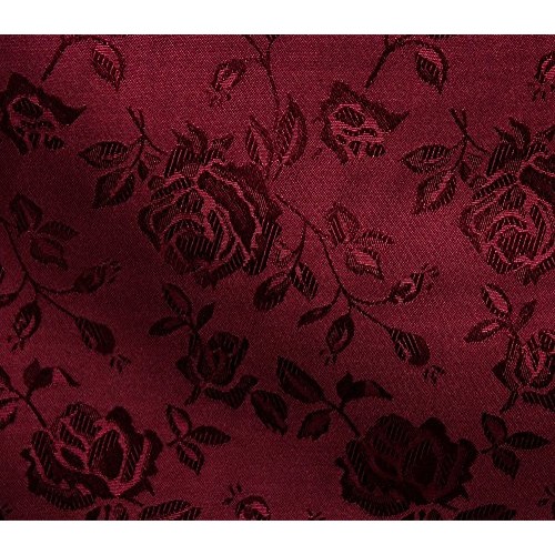 Satin Floral Jacquard Fabric 58 Wide Sold by The Yard Burdy