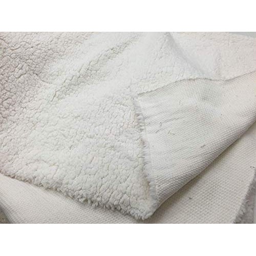 Sherpa Faux Fake Animal Solid Fur Fabric Long Pile Ivory / 62 Wid...