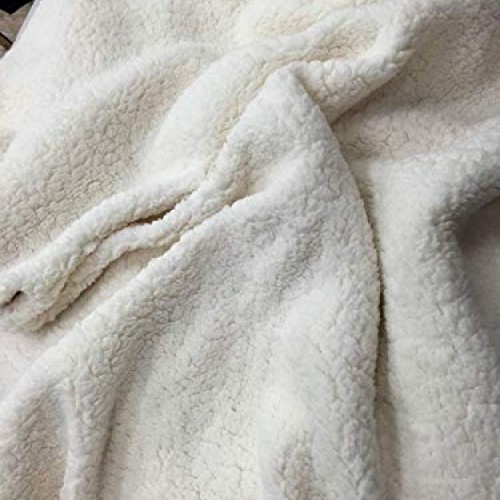 Sherpa Faux Fake Animal Solid Fur Fabric Long Pile Ivory / 62 Wid...