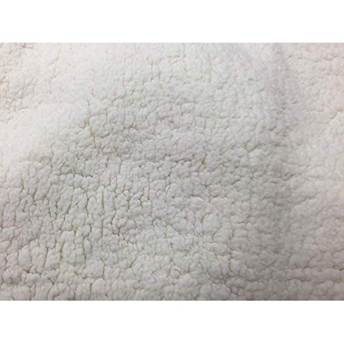 Sherpa Faux Fake Animal Solid Fur Fabric Long Pile Ivory / 62 Wid...