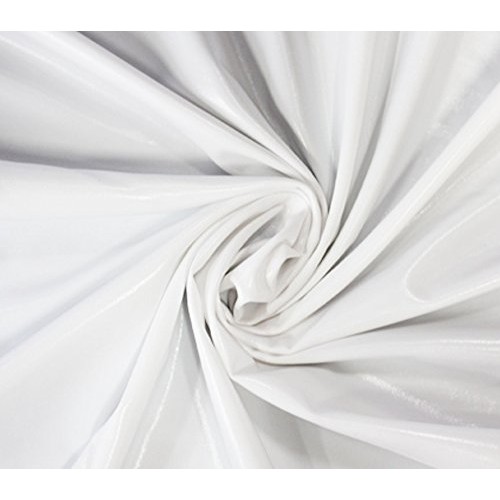 Spandex Fabric Metallic White / 60 Wide/Sold by The Yard
