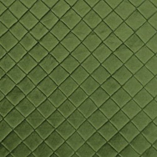 Taffeta Fabric Pintuck 1x1 Diamond 110 Wide Sold by The Yard Olive