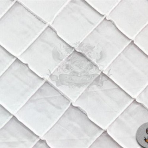 Taffeta Fabric Pintuck 2x2 Diamond 55 Wide Sold by The Yard Wh...