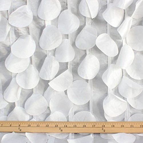 Taffeta Fabric Round Petal 54 Wide Sold by The Yard White