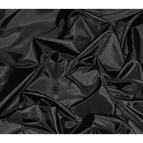 Taffeta Fabric Solid 58 Wide Sold by The Yard Black