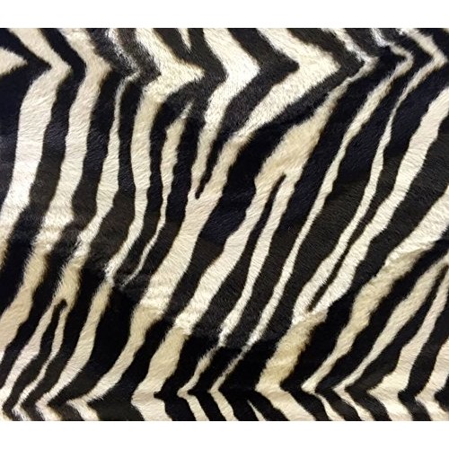 Velboa Faux Fur Fabric Zebra Beige / 60 Wide/Sold by The Yard