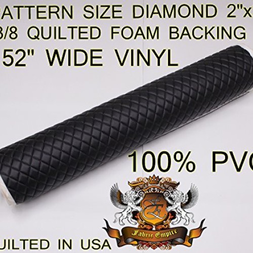 Vinyl Grain Texture Quilted Foam Fabric 2 x 3 Diamond with 3/8 ...