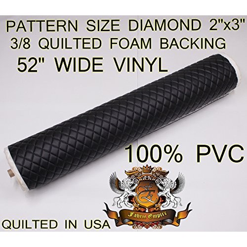 Vinyl Grain Texture Quilted Foam Fabric 2 x 3 Diamond with 3/8 ...