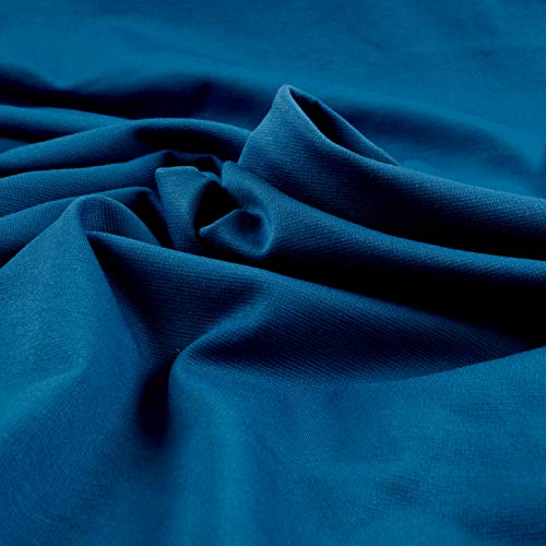 Fabric Merchants Teal Ponte de Roma Solid