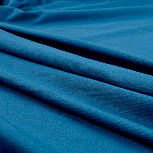 Fabric Merchants Teal Ponte de Roma Solid