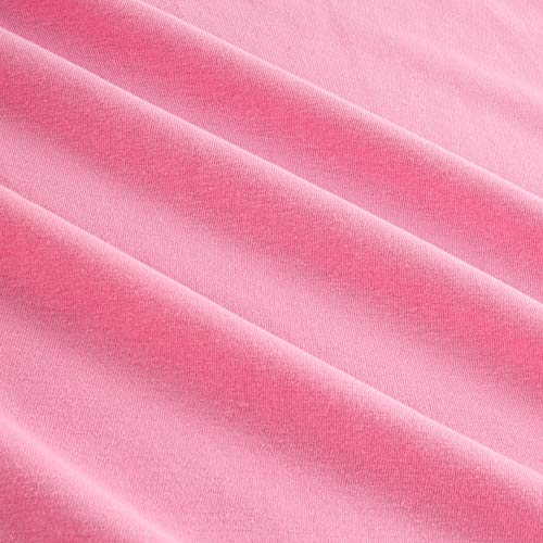 Fabric Merchants Light Pink Cotton Lycra Spandex Jersey Knit, Yard