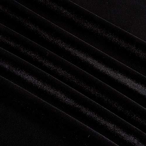Fabric Merchants Stretch Velvet Knit Black, Yard
