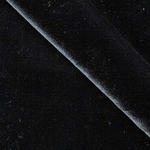 Fabric Merchants Stretch Velvet Knit Black, Yard