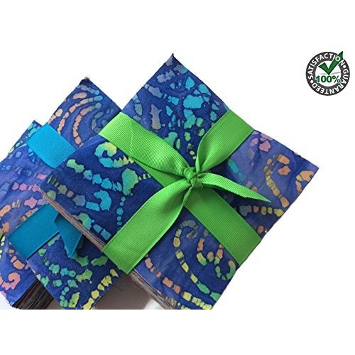 Batik Fabric by Batik Quilts USA - Beautiful 100 Squares Stash, Pr...