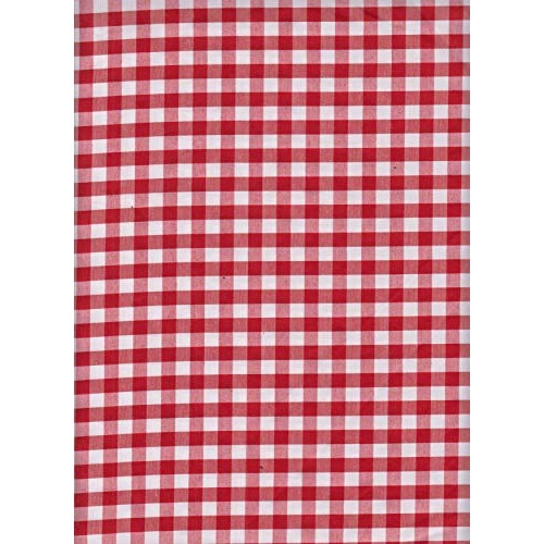 Fabric Selection Polyester Cotton Poplin Gingham Red