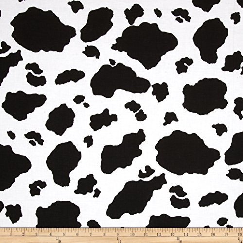 Fabric Traditions Heart of the Country Cowhide Black/White Fabric ...