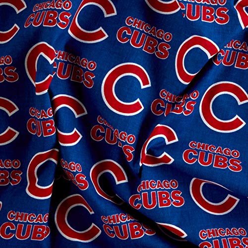 Fabric Traditions MLB Cotton Broadcloth Chicago Cubs Blue/Red Fabr...