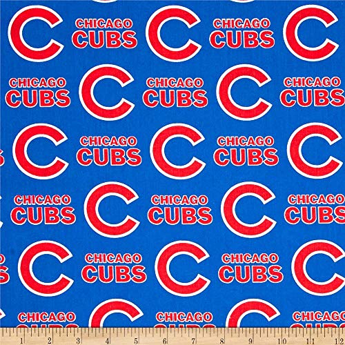 Fabric Traditions MLB Cotton Broadcloth Chicago Cubs Blue/Red Fabr...