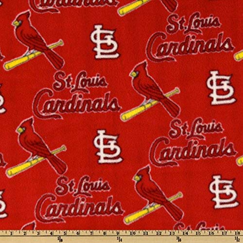 Fabric Traditions MLB Fleece St. Louis Cardinals Allover Red Fabri...