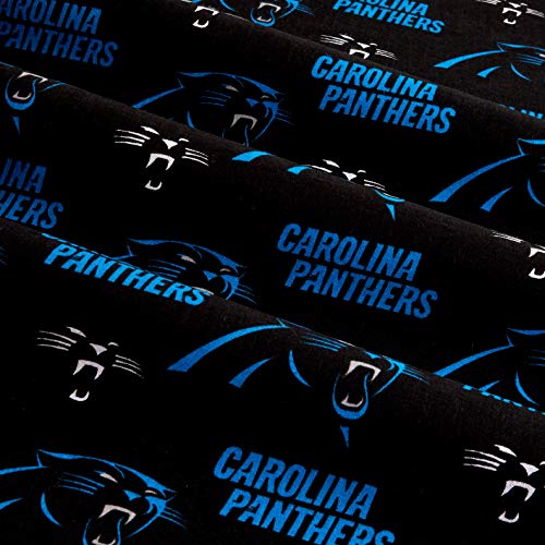 Fabric Traditions NFL Cotton Broadcloth Carolina Panthers Black/Bl...